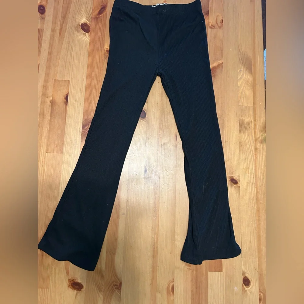 Black Ribbed Pants - Picture 1 of 4